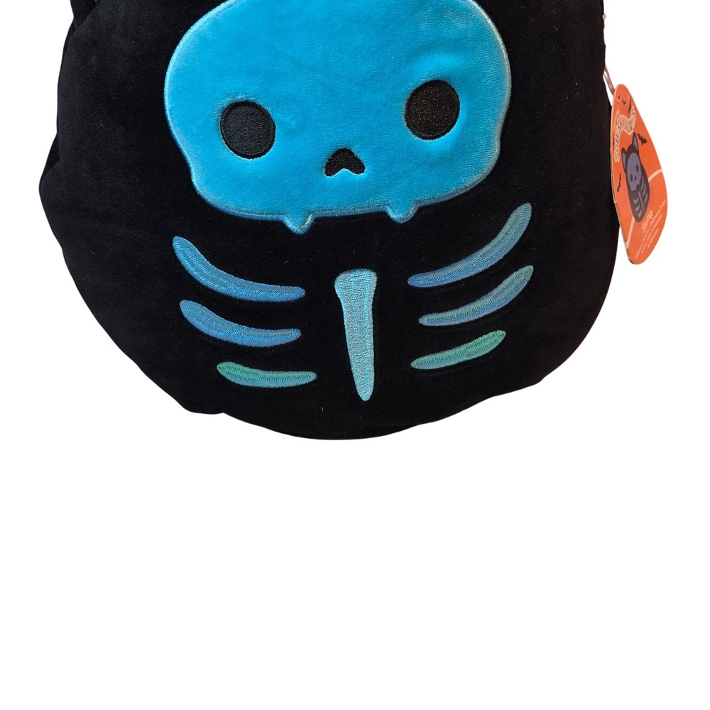 Squishmallows Stump Skeleton Cat Halloween Candy bag  Black Blue Kellytoy NEW - Picture 9 of 10